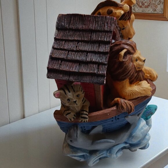 Vintage 1990s Noah's Ark Resin Bookends – Heavy Figi Graphics Set Nursery Decor - Picture 11 of 13